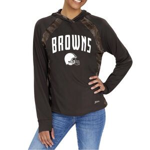 Cleveland Browns Women's Hoodie w/ Tonal Viper Print Size M NFL Team Apparel